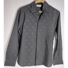 EMPORIO ARMANI Gray Long Sleeve Shirt Collared Men see measurements