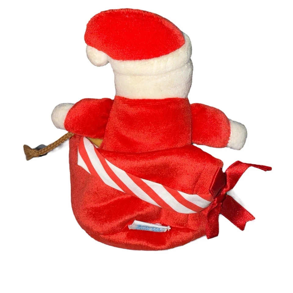 Cesta de reno de Papá Noel primera Navidad Eden Babys terciopelo sonajero peluche relleno Foto 4 de 4