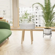 Nightstand Table Storage Drawer Bedside Table Sofa Side Coffee Table Home White