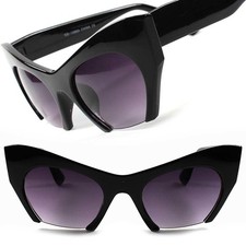 Stylish Designer Celebrity Vintage Retro Black Womens Hot Cat Eye Sunglasses F81