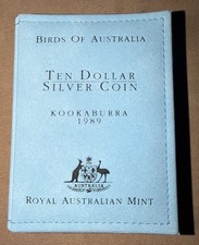 1989 Australian Birds Series - Kookaburra $10 Silver Proof Coin