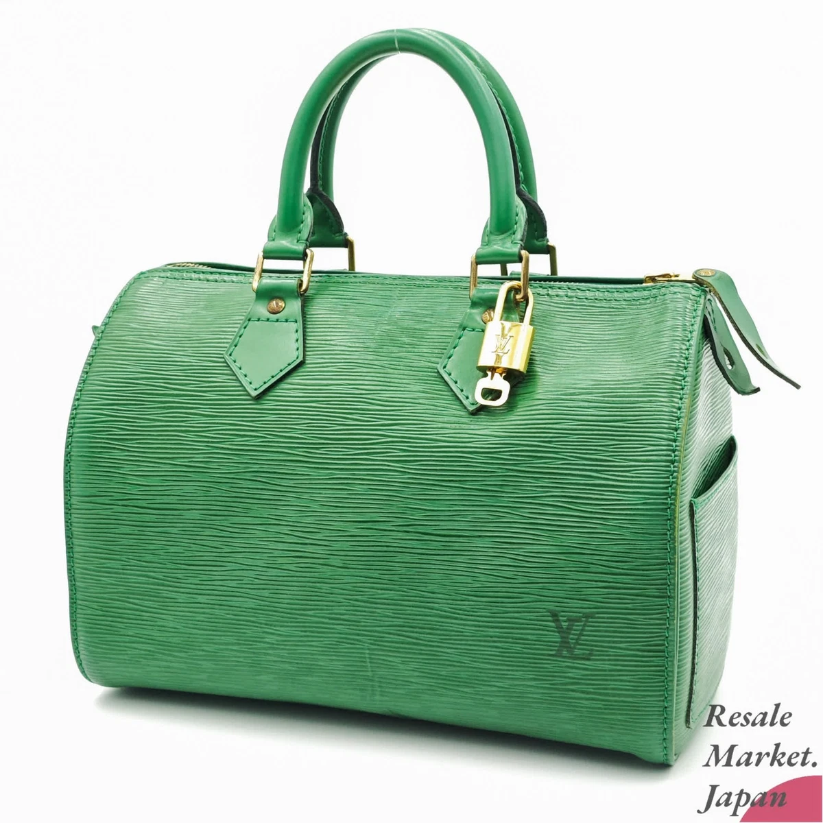 Louis Vuitton Leather Exterior Green Bags & Handbags for Women for