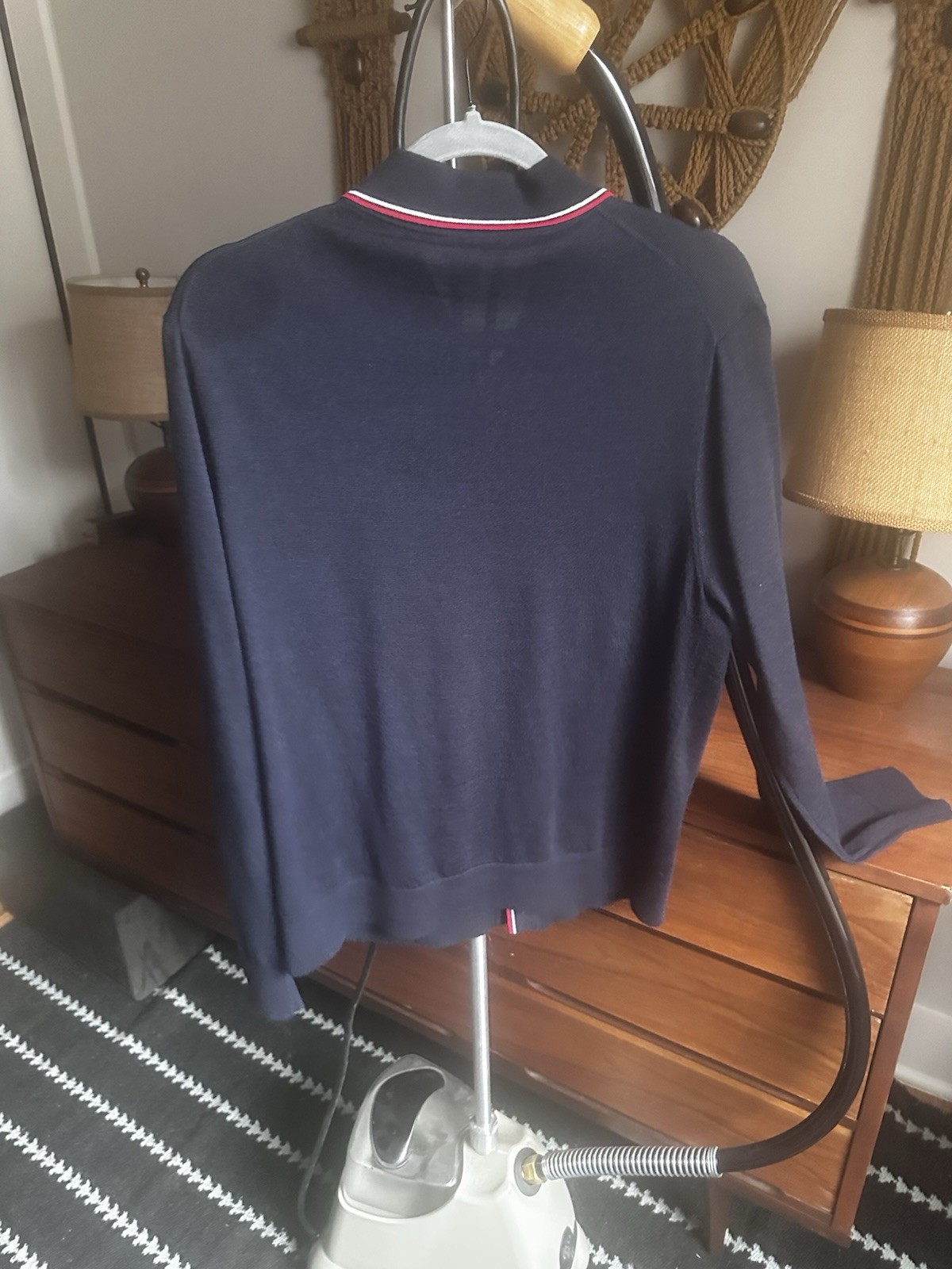 Todd Snyder Navy Collared Button Front Cardigan S… - image 2