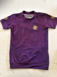 Tatami Purple Kids Rash guard Shirt Size Youth Small MMA