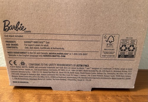 2019 BMR1959 Wave 2 Tall Asian BARBIE Doll, Black Label Mattel GNC47 - NFRB - Picture 17 of 20