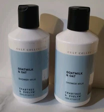 2x CRABTREE & EVELYN Cult Collection Goatmilk & Oat Shower Milk 8.4 Oz USA Made