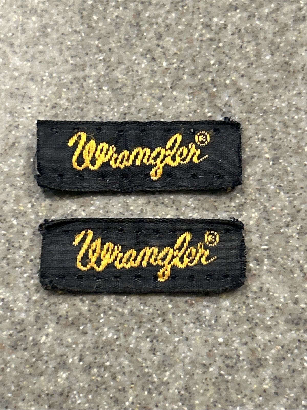 Lot 2 Wrangler Embroidered Patch Sew-On Logo Jacket Shirt Ha