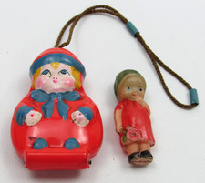 Vintage Japan Celluloid Doll Holder Nesting String