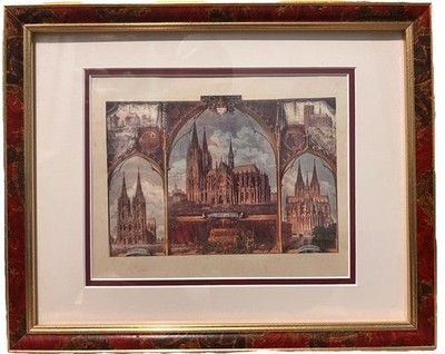 Der DOM zu KOELN Framed Matted Cathedral Architecture Paper Print 15x12.5