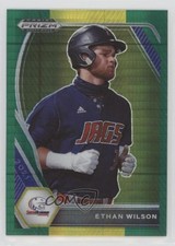 2021 Panini Prizm Draft Picks Green & Yellow Hyper Ethan Wilson #PDP49 8d2