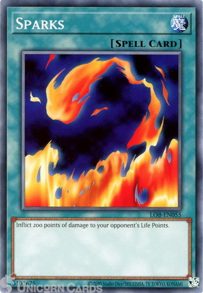 LOB-EN055 Sparks :: Common 25th Anniversary Edition Mint YuGiOh Card