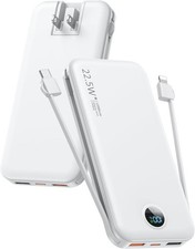 Portable Phone Charger, 12000mAh 22.5W Fast Charging Power Bank with Built-in Ca