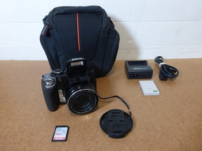 NIKON Coolpix P80 (10.1MP ~ 64GB SD Card ~ 18x Zoom) Digital Camera & Accs