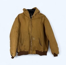 Carhartt Jacket Mens 2X J140-BRN Hooded Quilt Line USA Made