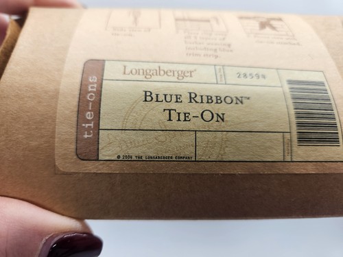 NOS Longaberger 2004 Wood Blue Ribbon Tie-On/Clip On 28594 - Picture 4 of 6