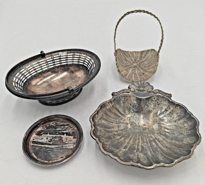 Vintage Silverplate Lot! Baskets, Dish, Bowl! Easter! Japan! BEP!
