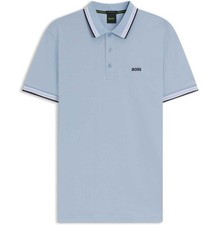 BOSS Mens Polo Shirt Hugo Boss Paddy Pique in Light Blue