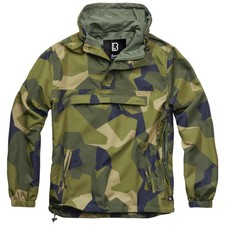 Brandit Summer Windbreaker Adjustable Breathable Mens Lining Swedish M90 Camo