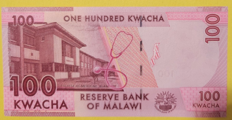 MALAWI 100 KWACHA 2020  UNCIRCULATED NOTE,  Combined Shipping Given