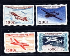 FRANCE 1954 AIR MAIL SCOTT #C29-C32 MINT HINGED VERY FINE