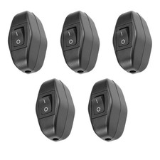 5Pcs Inline Cord Switch AC 250V 6A SPST On-Of...