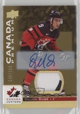 2017 Upper Deck Team Canada Juniors Premium Materials /199 Dillon Dube Auto 7b5