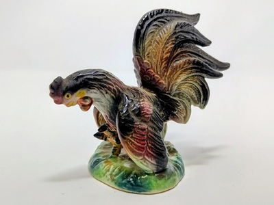 #ad Rare Vintage Italian Style Ceramic Fighting Rooster $251.61