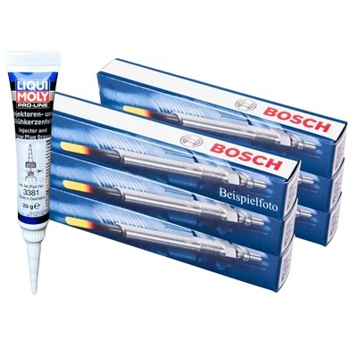 6x BOSCH Glühkerzen + LIQUI MOLY Fett für BMW 1 E81–F21 2 F22–F46 3 E90 E91