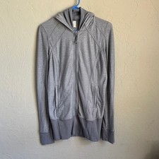 Lululemon daily practice jacket herringbone greyYoga athleisure size 6