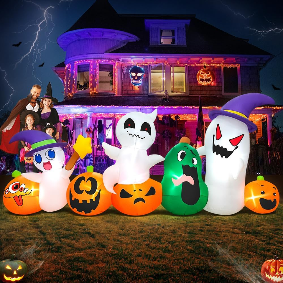 Halloween Inflatables Ebay 8 FT Halloween Inflatables Blow up Outdoor Decoration, Inflatable Ghost ...