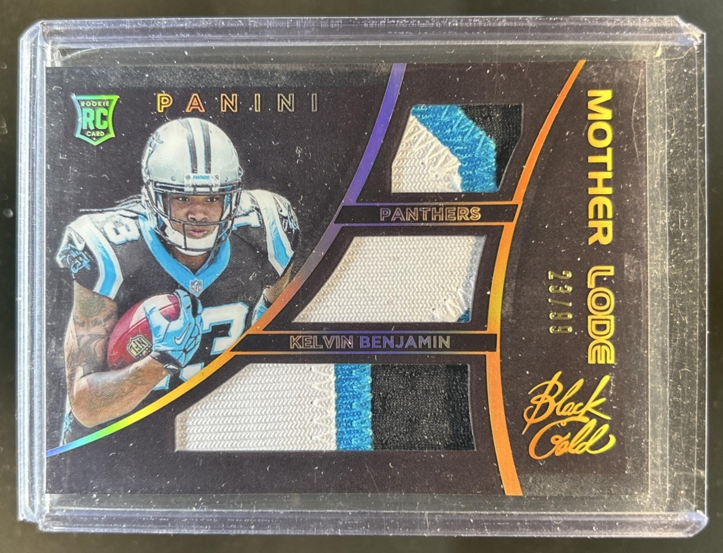 Kelvin Benjamin Panini National Treasures Rookie NFL Gear Triple Materials #KB Prime