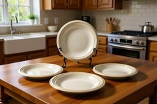 Set of 4 Pfaltzgraff Cappuccino 8-1/8" Salad Luncheon Dessert Plates USA
