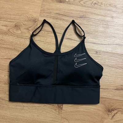 NIKE INDY SWOOSH - LOW IMPACT TOP  BLACK CROSSTRAINING YOGA RUNNING MEDIUM