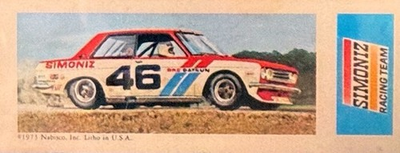 #ad VRHTF NHRA RARE 70#x27;S quot;SIMONIZ BRE DATSUN 510quot; 1quot; X 3quot; SUGAR DADDY CARD $24.99