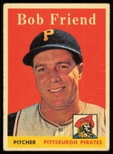 1958 Topps #315 Bob Friend Pittsburgh Pirates