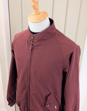 Mens Baracuta G9 Harrington Jacket Burgundy with Fraser Tartan 40R