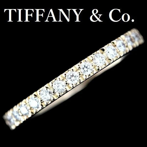 Tiffany & Co. Novo Half Eternity Diamond Ring K18 Pink Gold US3.75-4 Pre-owned - Image 2 of 4