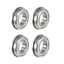 F6902ZZ Flange Ball Bearing 15x28x7mm Shielded Chrome Bearings 4pcs