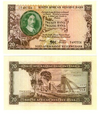u Reproduction Note South Africa 20 Rand 1961 Pick #108 4668R | eBay