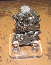 44 GM CAMPO DEL CIELO METEORITE CRYSTAL  GREAT PIECE  WITH STAND JAL