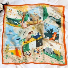 100 Silk Bandana Women Print Sweet and childlike Kerchief Headband Hijab Shawls
