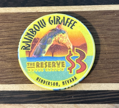 Old $3 THE RESERVE Hotel Casino Poker Chip Vintage  Henderson NV Casino Chip