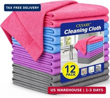 Magic Cleaning Cloth Thickened, Reuseable 12 Pcs Microfiber Cloth 11"x11.8"