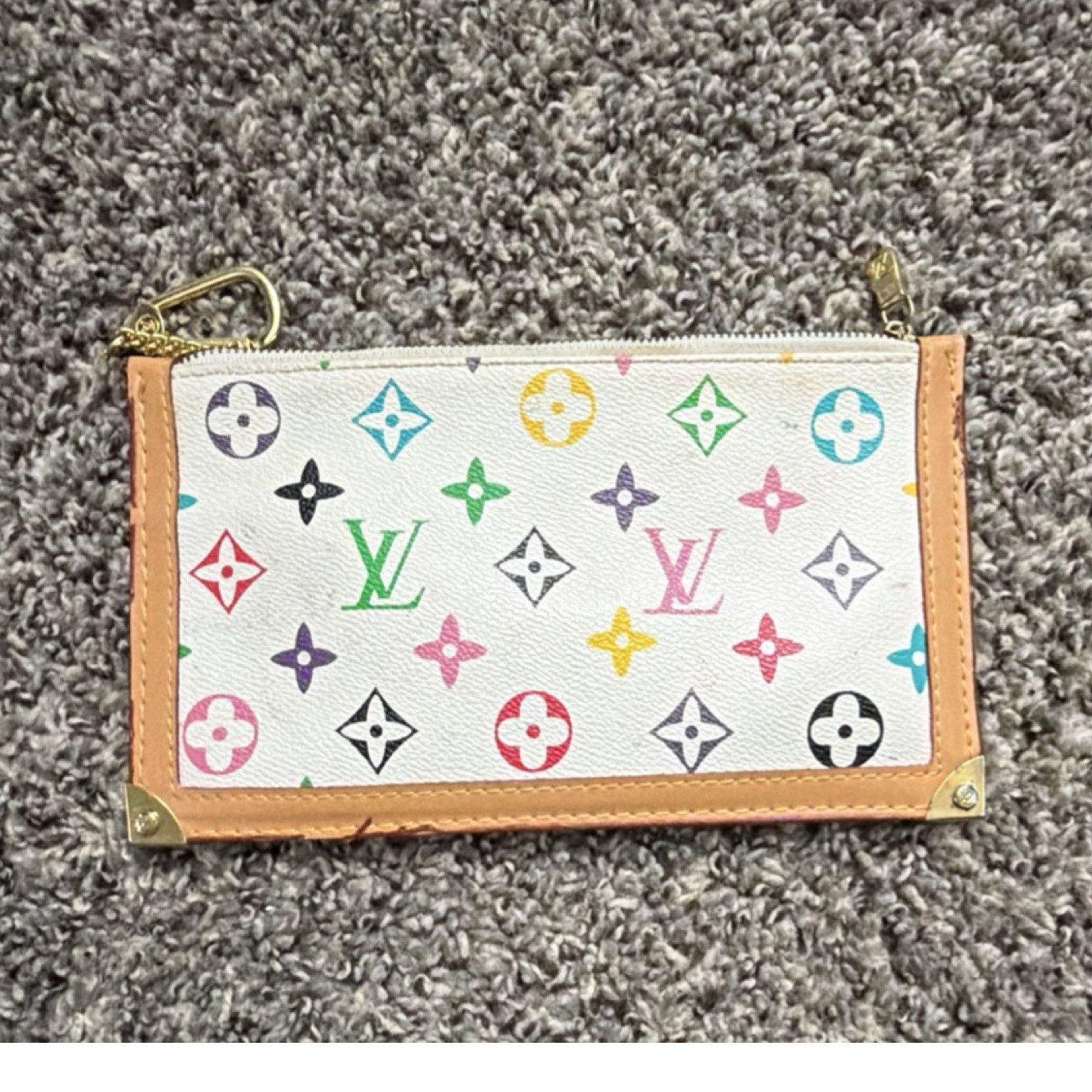 Louis Vuitton Multicolor Murakami Monogram Clutch Wallet with Zipper