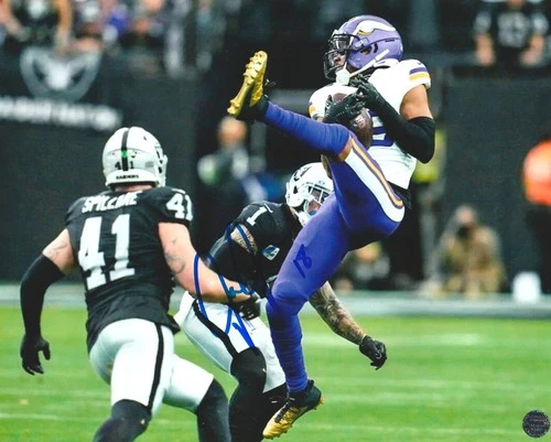 Justin Jefferson Signed Autographed Minnesota Vikings 8x10 Photo with COA/Holo
