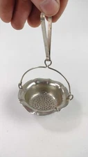Vintage  BMF Berndorf Austria Metal Alpacca? Tea Strainer and Tongs