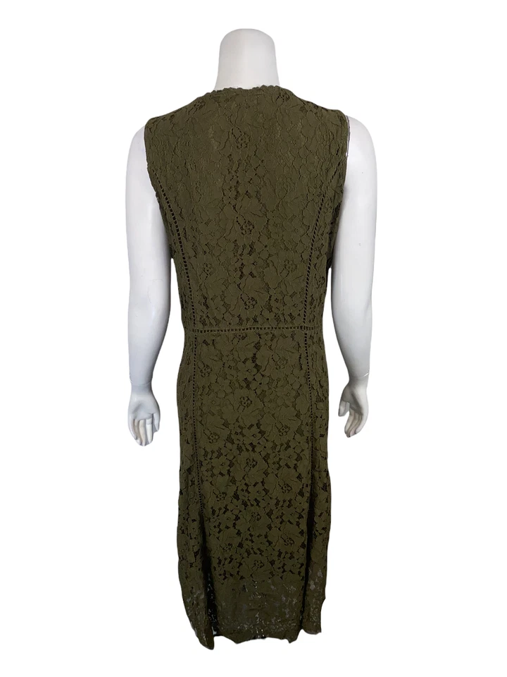 Isaac Mizrahi 女式娇小高低蕾丝长裙纯色迷彩绿色 PXL 尺寸 — 第 2/2 张图片