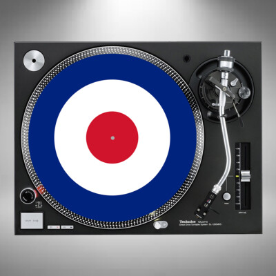 Mod 12'' DJ Slipmats Plattenspieler Rhythmus und Blues Ska Scooter Paar oder Single
