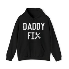 Felpa con cappuccio grafica Daddy Fix, taglie S-5XL