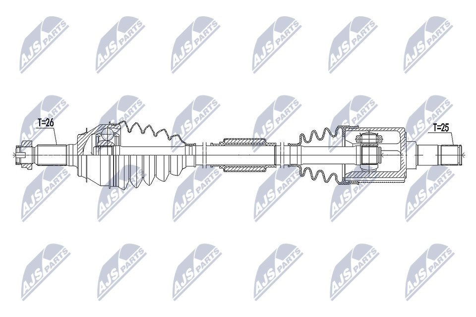 NPW-HD-054 NTY Drive Shaft for HONDA